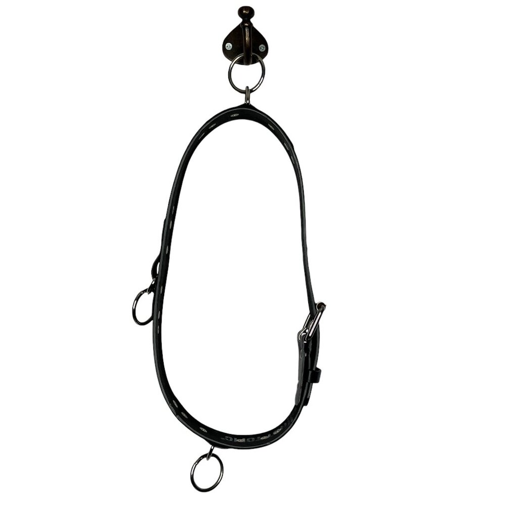 Hot Topic Men's 28 30 Black O-Ring Belt Punk Gothic Bonded Leather‎ Vintage Y2K